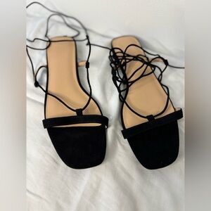 LOFT Black Strappy Sandals
